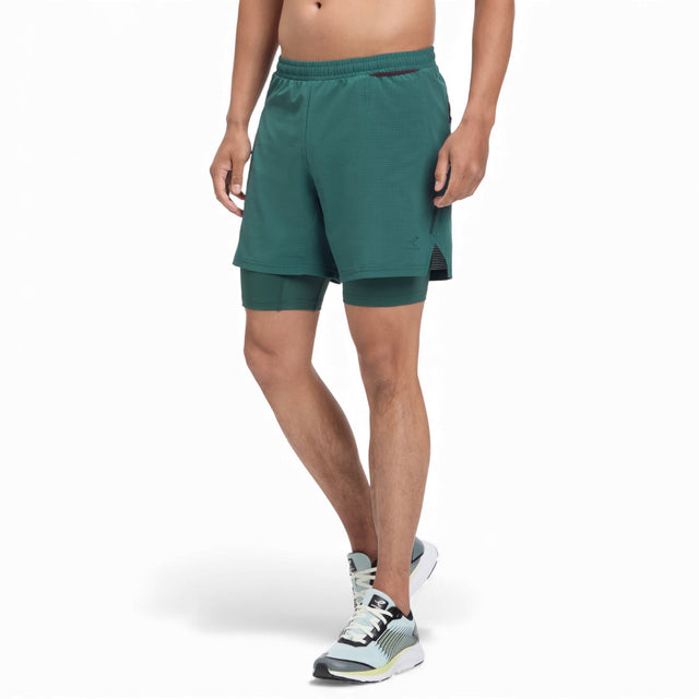 Energetics Stevo 2 in 1 Mens Lightweight Running Shorts