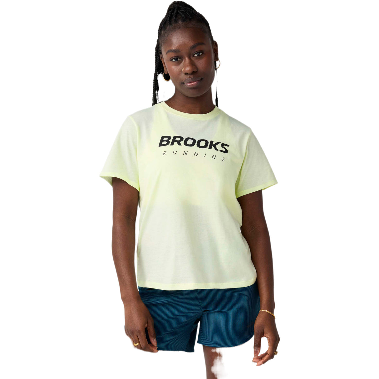 Brooks Graphic Womens Relaxed-Fit Short-Sleeve T-Shirt