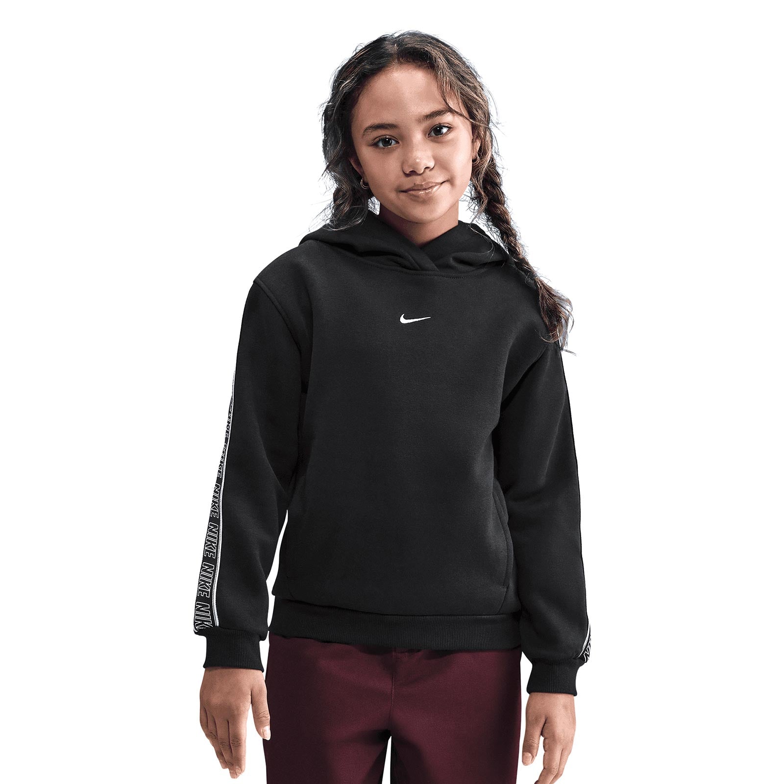 nike junior club overhead hoodie black