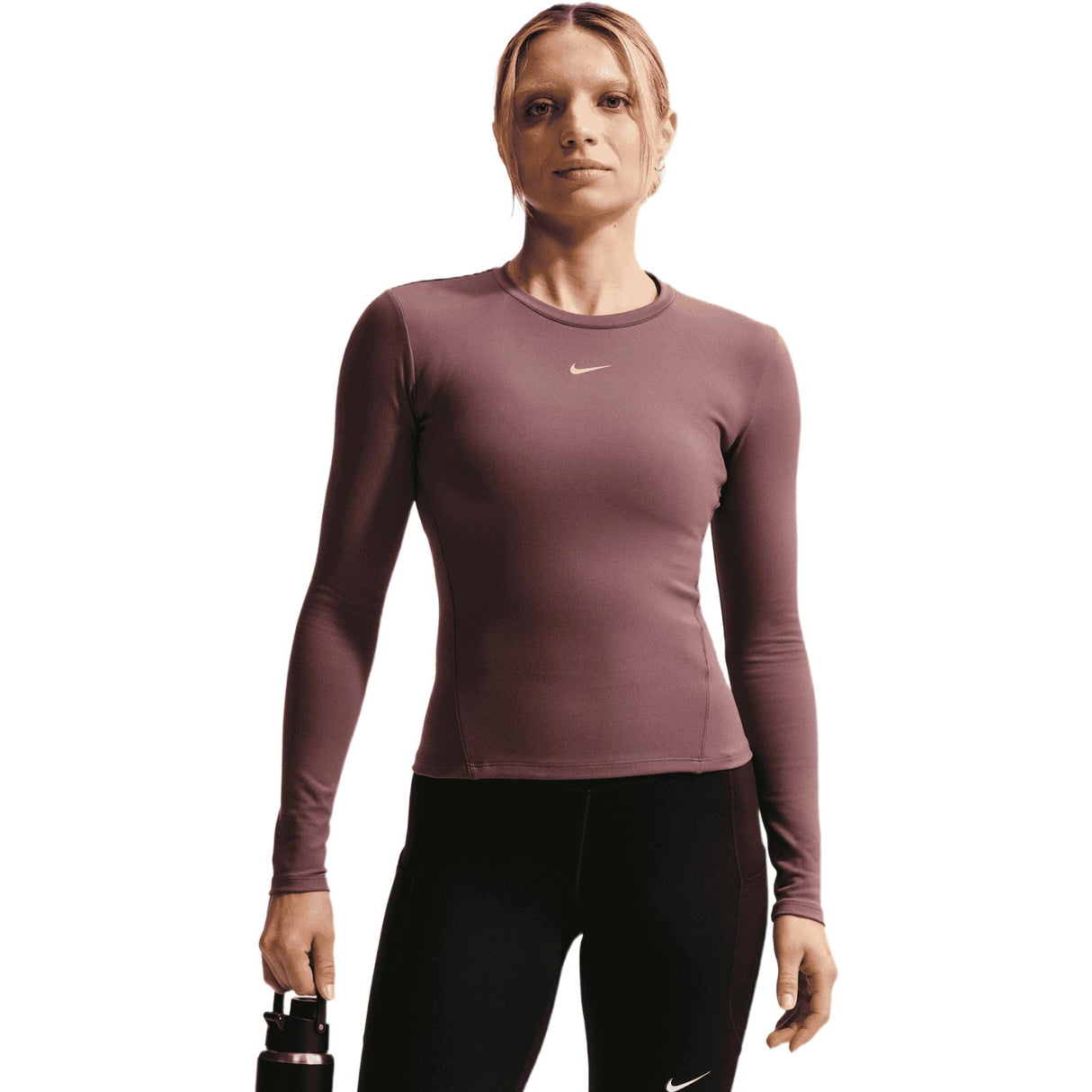 Nike W NK ONE DF FTTD LS TOP Maroon