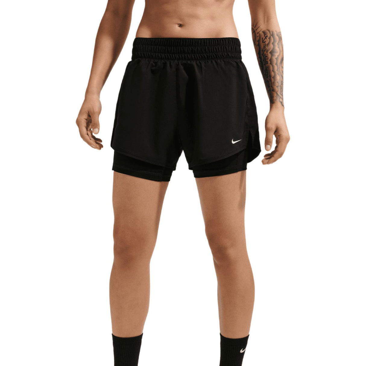 Nike One Womens Dri-FIT High-Waisted 3" 2-in-1 Shorts