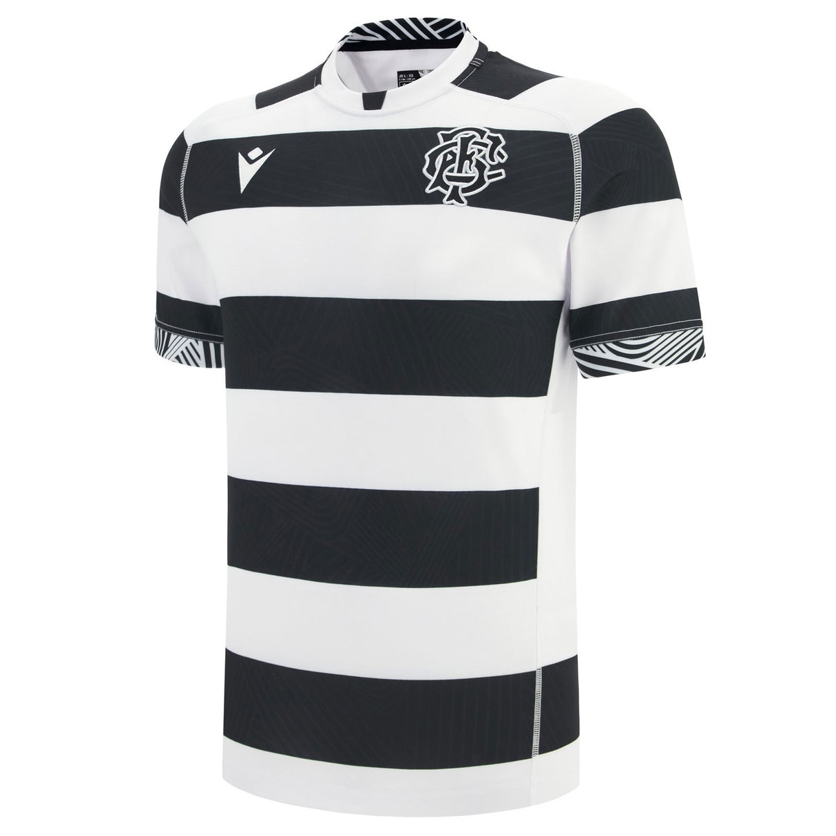 Macron Barbarians Rugby 2025/26 Kids Home Replica Short-Sleeve Shirt