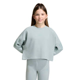 adidas Girls FI 3S Crew Sweater Green