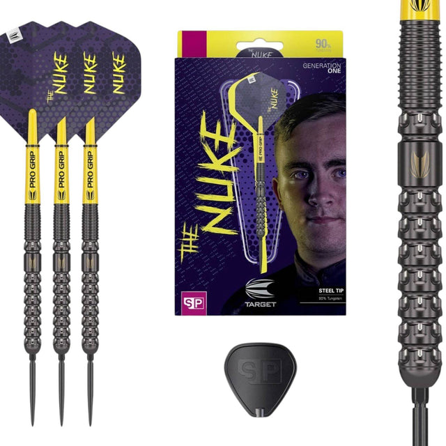 Target Darts Luke Littler 'The Nuke' Generation 1 90% Tungsten 23g Dart Set