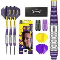 Target Darts Luke Littler 'The Nuke' Brass 22G Steel Tip Dart Set