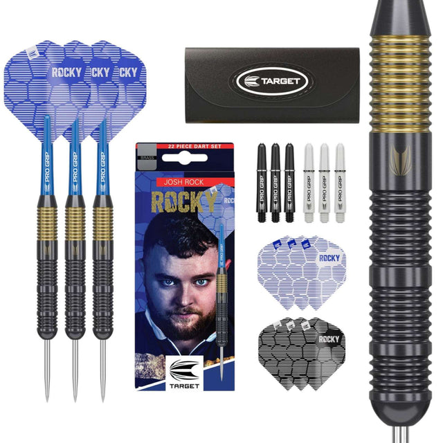 Target Darts Josh Rock 'Rocky' Brass 22G Steel Tip Dart Set