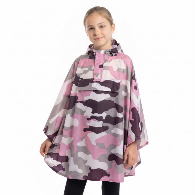 McKinley Lambaol III Half-Zip Kids Loose-Fit Rain Poncho