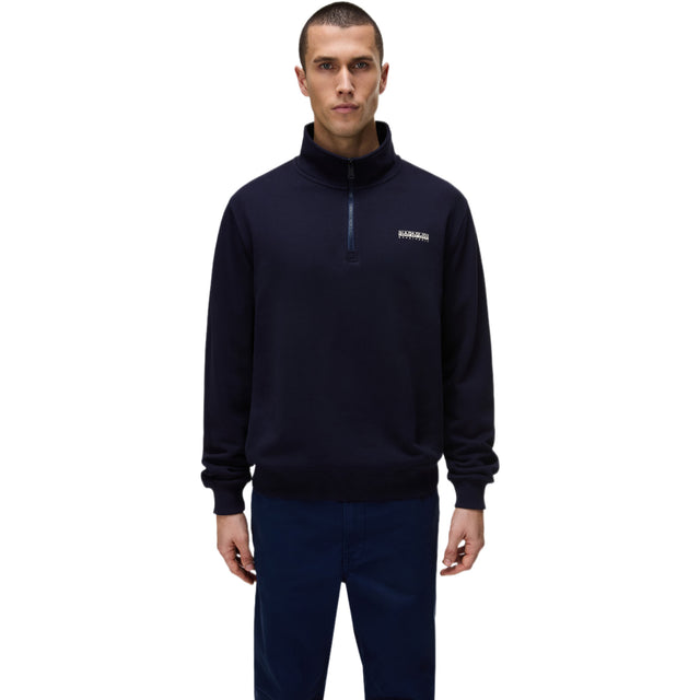Napapijri Mens B-SMALL BOX Half Zip Navy