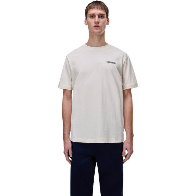 Napapijri Mens S-FLINT BPLOGO Tee White