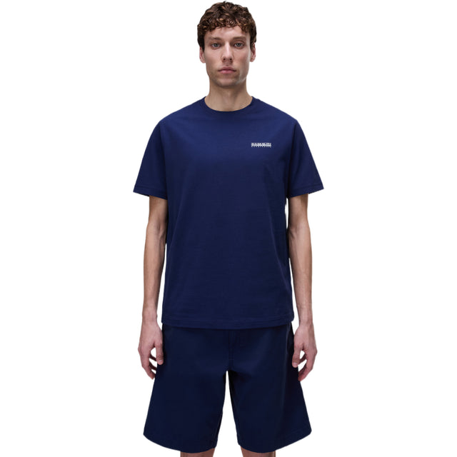 Napapijri Mens S-FLINT BPLOGO Tee Navy