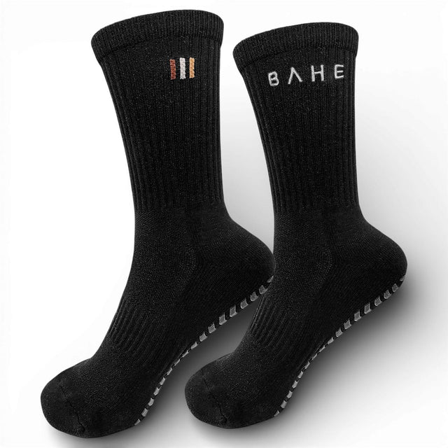 BAHE Studio Grippy Crew Socks Black