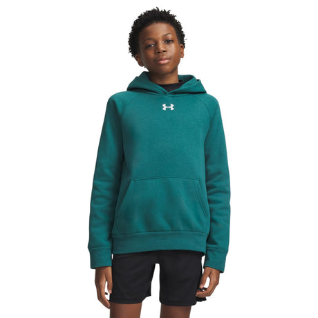 UA Boys Rival Fleece Hoodie Green