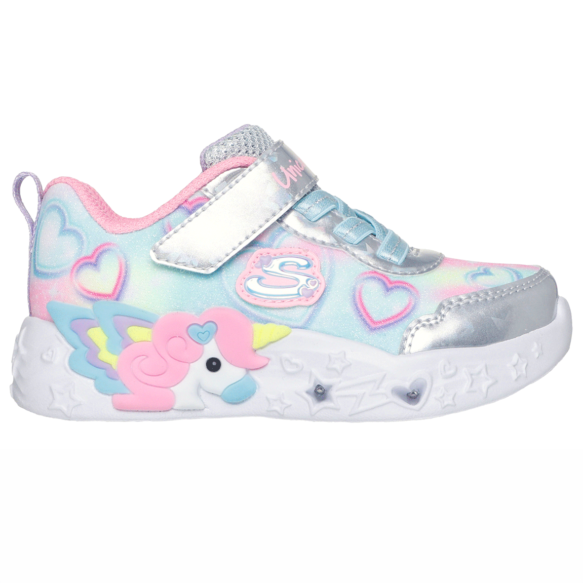 Skechers Unicorn Charmer Lil Heart Sparkles Girls Shoes