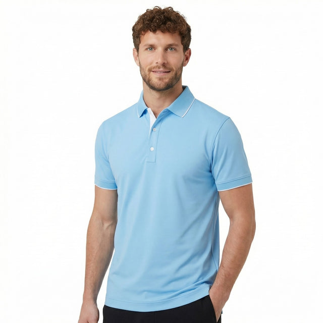FootJoy Wordmark Pique Performance Golf Mens Polo Shirt