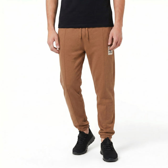 Umbro Relaxed Mens Football Fleece Jogger Pants - Brown