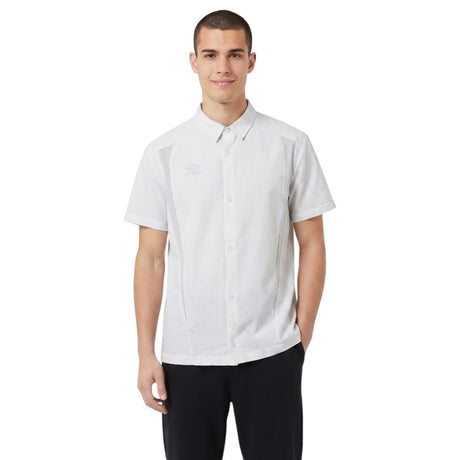 Umbro Short Sleeve Buttoned Mens Boxy-Fit Logo Shirt