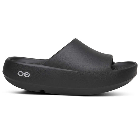 OOFOS OOahh PLUS Womens Black Slide Sandal