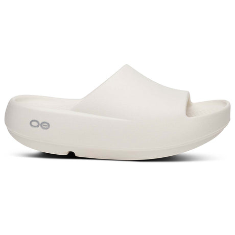 OOFOS OOahh PLUS Womens Chalk Slide Sandals