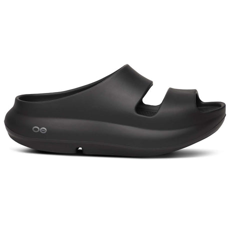 OOFOS OOyea Womens Black Slide Sandals