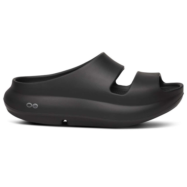 OOFOS OOyea Womens Black Slide Sandals