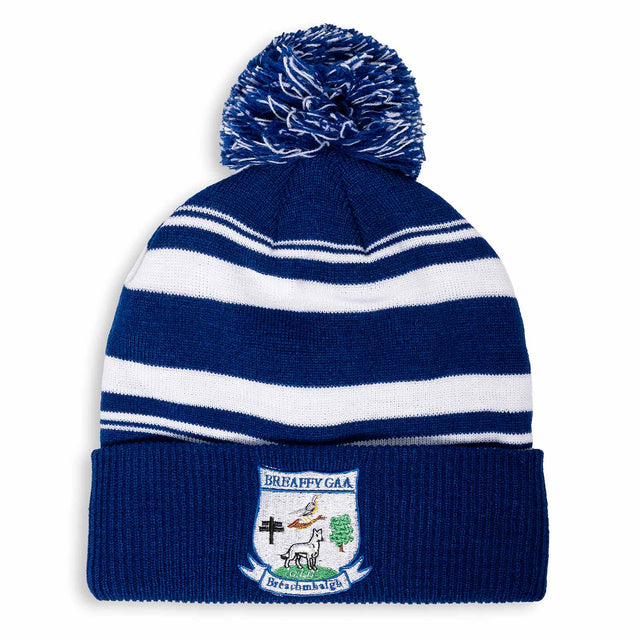 Breaffy GAA Bobble Hat Royal/White
