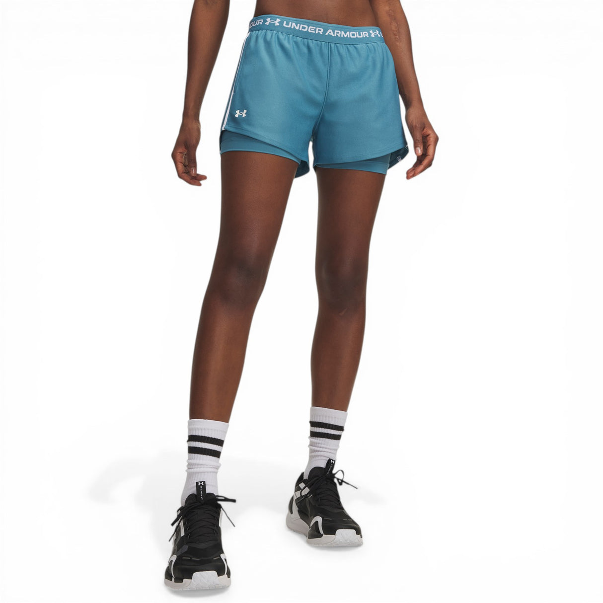 UA Womens Tech Play Up 2in1 Shorts Blue
