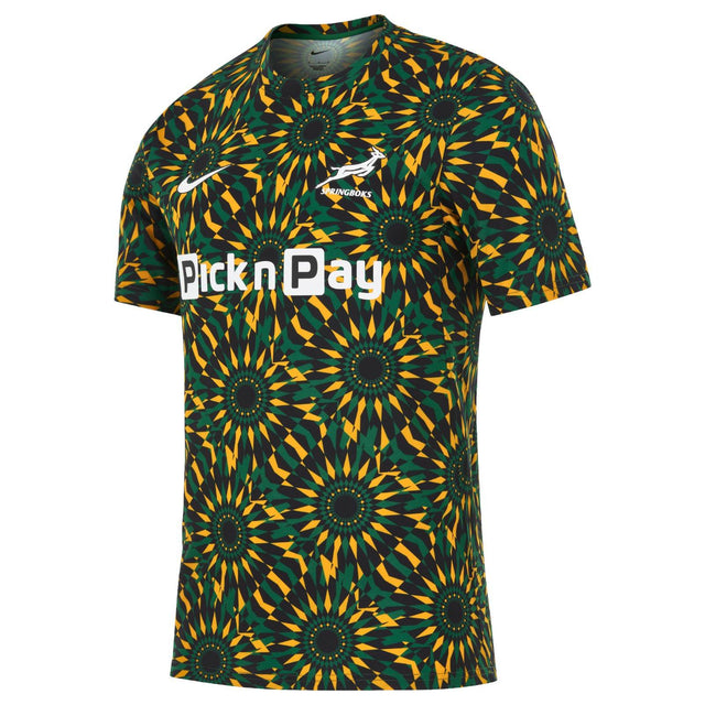 Nike Springboks Rugby Mens Pre-Match Short-Sleeve Top