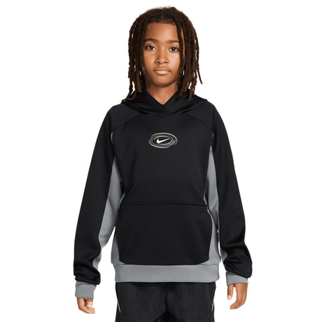 Nike Boys DF MULTI FLC PO HDY LOVE Black