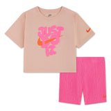 Nike G Jnr Bold Play Bike Short Set Pink