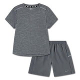 Nike B Jnr DF Miler SS Top Short Set Gry