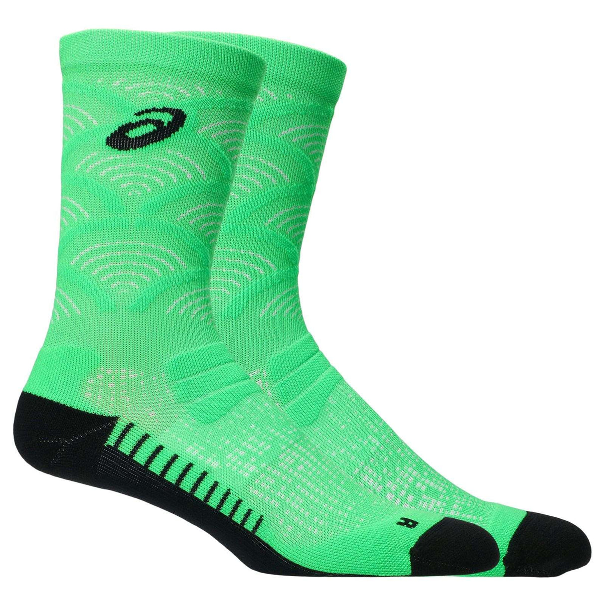 ASICS Performance Run Crew Sock Grn/Blk