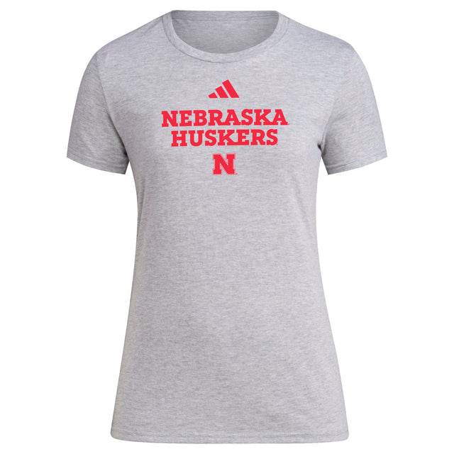 adidas Nebraska Huskers Mens Short Sleeve Training T-Shirt