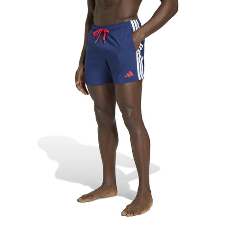 adidas 3 Stripes 5-Inch Mens Lightweight Swimming Shorts