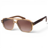 Euro Optics CP Frame Transparent Brown Polarised Sunglasses