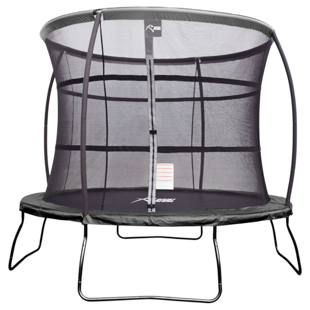 Rival 10ft Outdoor Trampoline with Enclosure - Black