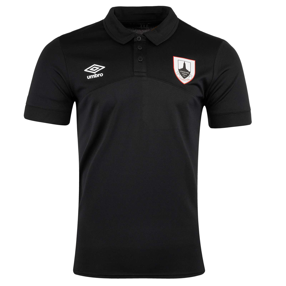 Umbro Longford Town 26 Poly Polo Black