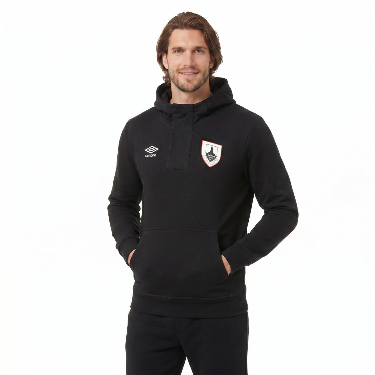 Umbro Longford Town 26 OH Hoody Black