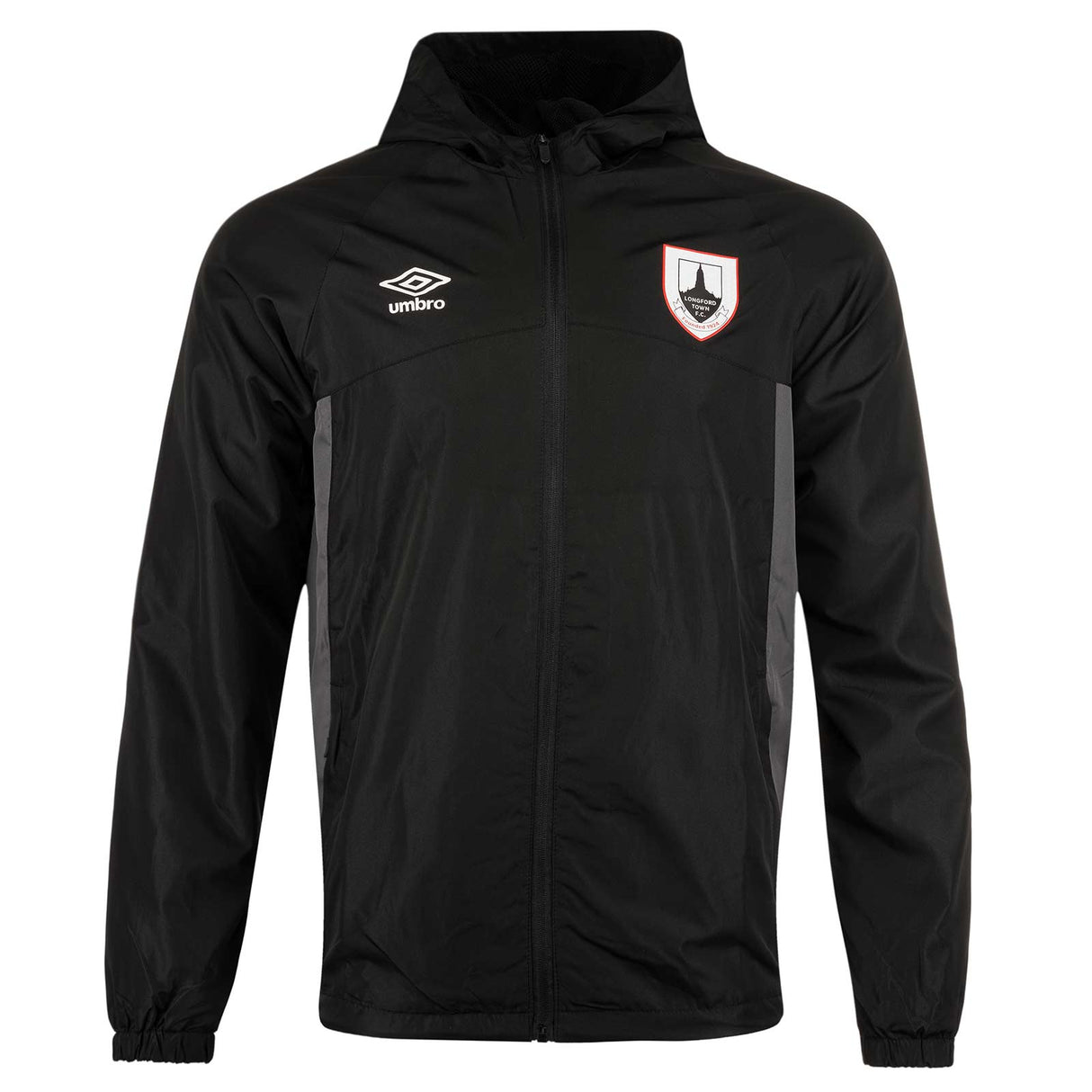 Umbro Longford Town 26 Shower Jacket Blk