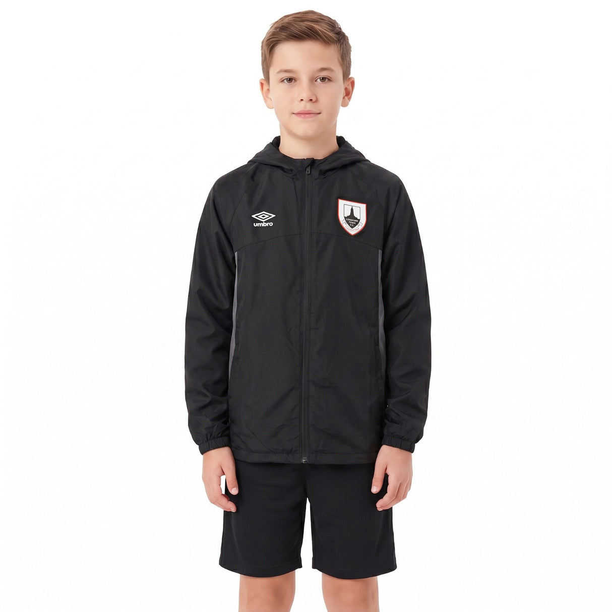 Umbro Longford Town 26 K Shower Jkt Blk