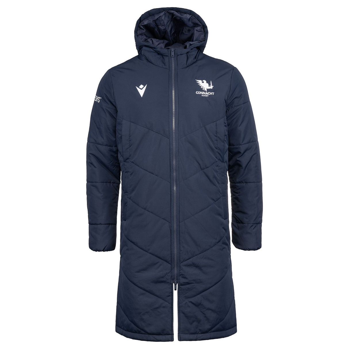 Macron Connacht Rugby 2026/27 Adults Long Padded Jacket
