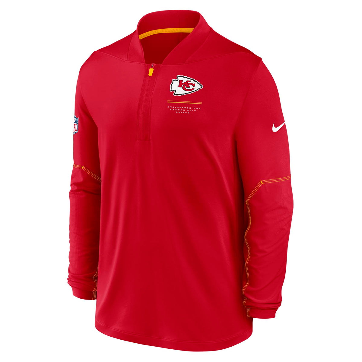 Nike Mens Chiefs Dri-Fit MID HZ Top Red