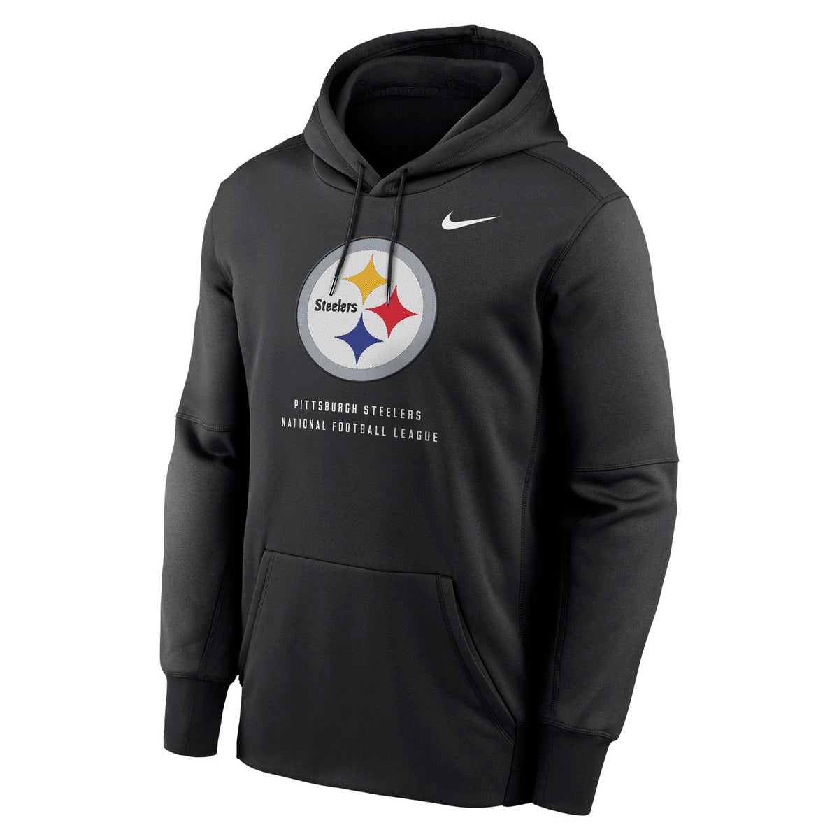Nike Mens Steelers Therma Hoodie Black