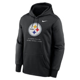 Nike Mens Steelers Therma Hoodie Black