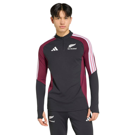 adidas All Blacks Rugby Mens Half-Zip Training Top