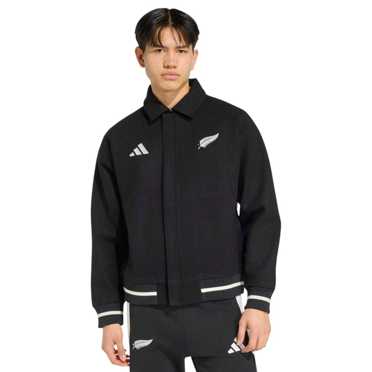 adidas New Zealand All Blacks Rugby Adults Leisurewear Jacket
