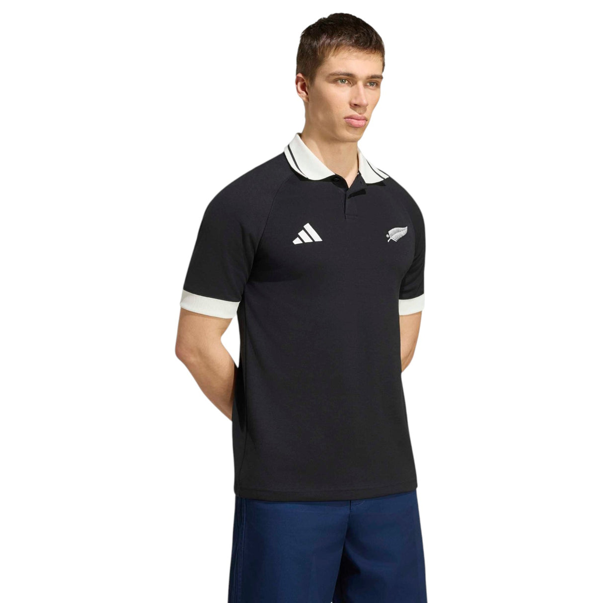 adidas New Zealand All Blacks Rugby Mens Leisurewear Polo Shirt