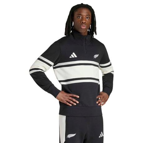 adidas New Zealand All Blacks Mens Half-Zip Sweatshirt