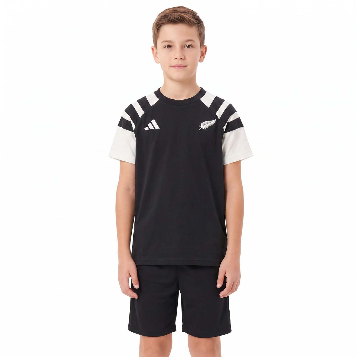 adidas New Zealand All Blacks Rugby Kids Leisurewear T-Shirt