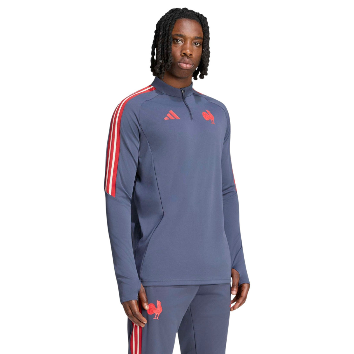 adidas France Rugby Mens Training Half-Zip Top