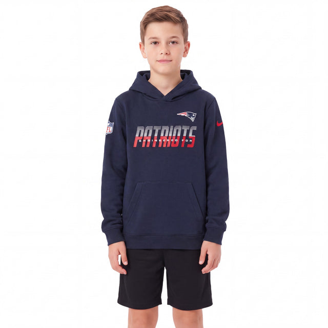 Nike New England Patriots NFL Sideline Pullover Kids Hoodie